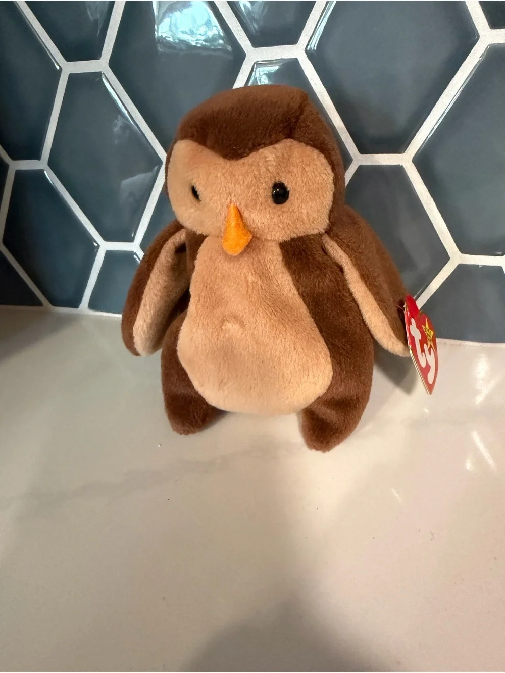 VTG Ty Beanie Baby Hoot the Owl 1995 Clean Tags PVC Pellets Style 4073 5th Gen